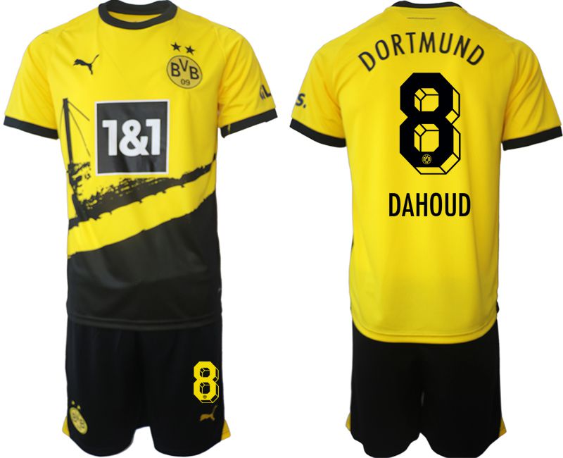 Men 2023-2024 Club Borussia Dortmund home yellow #8 Soccer Jersey->borussia dortmund jersey->Soccer Club Jersey